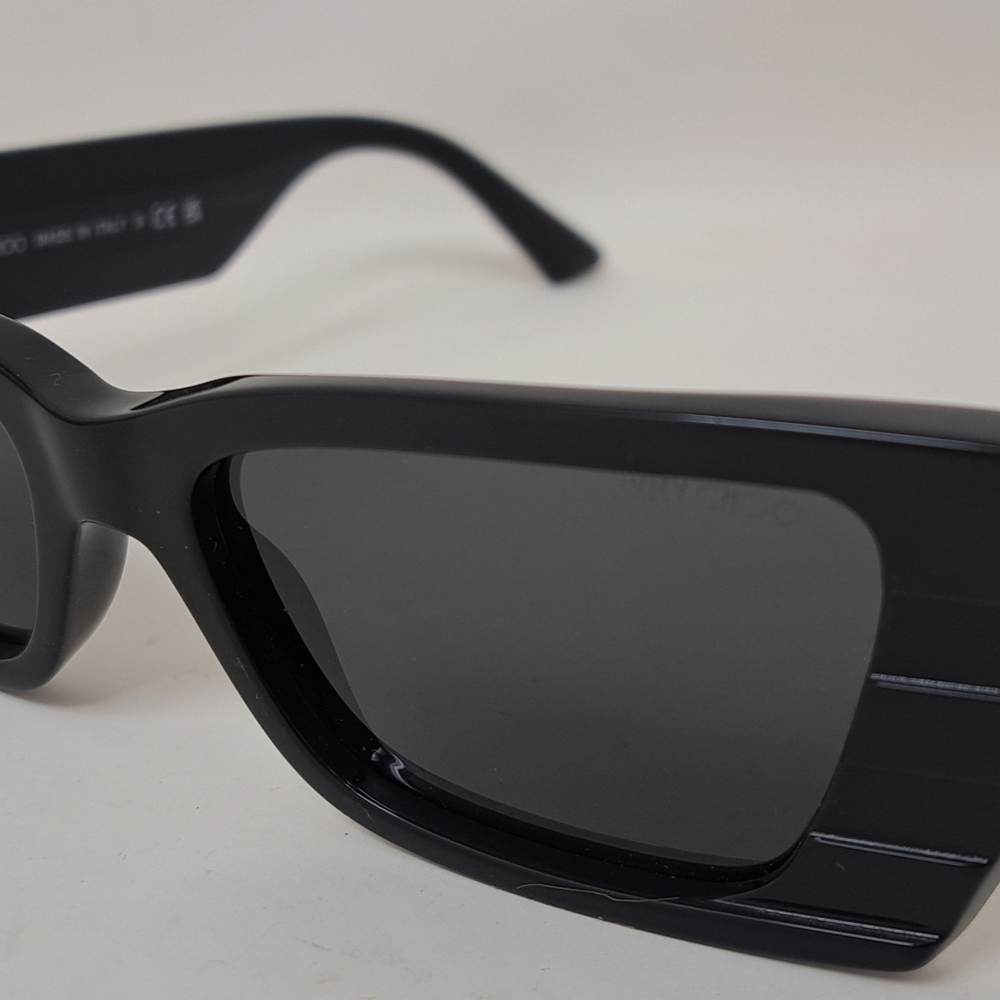 NWT Jimmy Choo Avenue Motif Tatum Sunglasses Matte Black Gray JC5009 53-17-140 - Picture 13 of 15